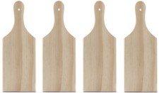 4 Small, Unfinished Wooden Cutting Boards for Decorating & Crafting, 9.25" Tall