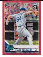 2019 Donruss Optic Rated Rookie Red Wave Refractor #62 Caleb Ferguson RC