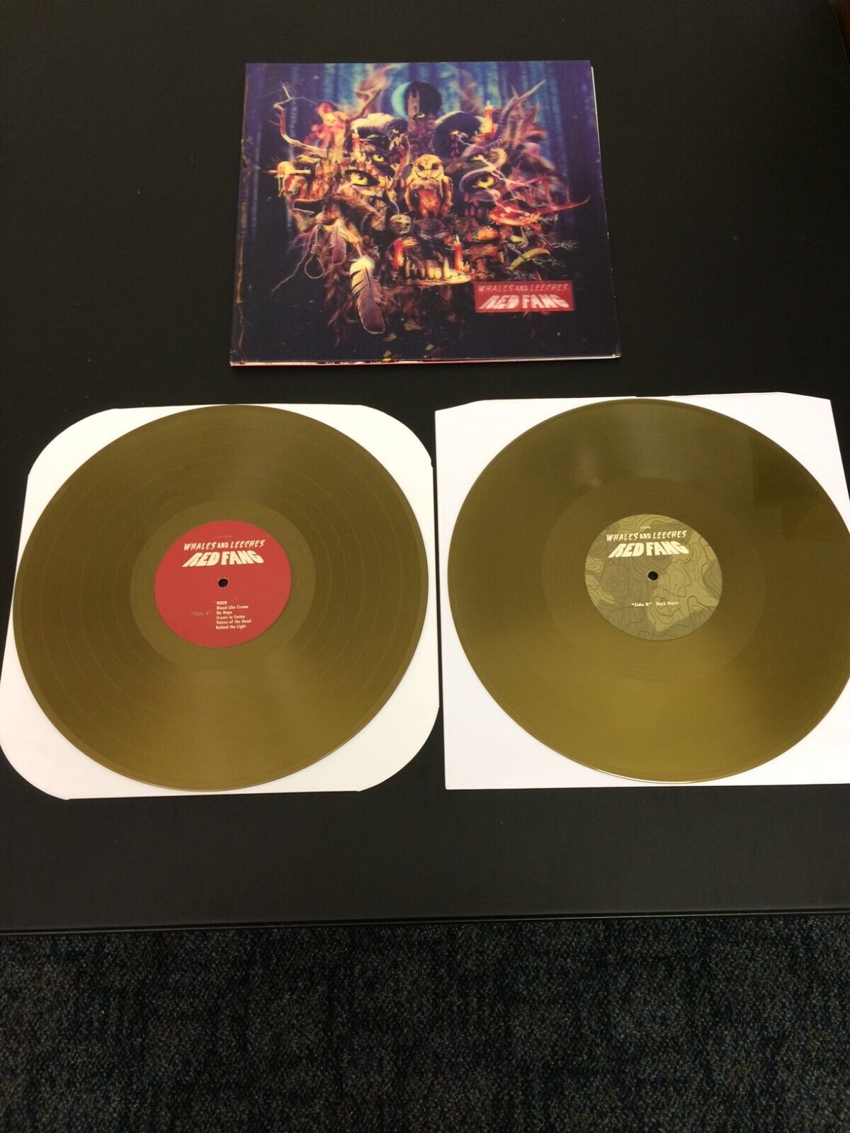 RED FANG WHALES & LEECHES 2XLP GOLD VINYL LIMITED 600 LENTICULAR COVER 1ST PRESS