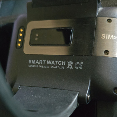 LEMFO Smart Watch SIM-Karten-Slot Schwarz Silikon Android iOS 50mm Gebraucht