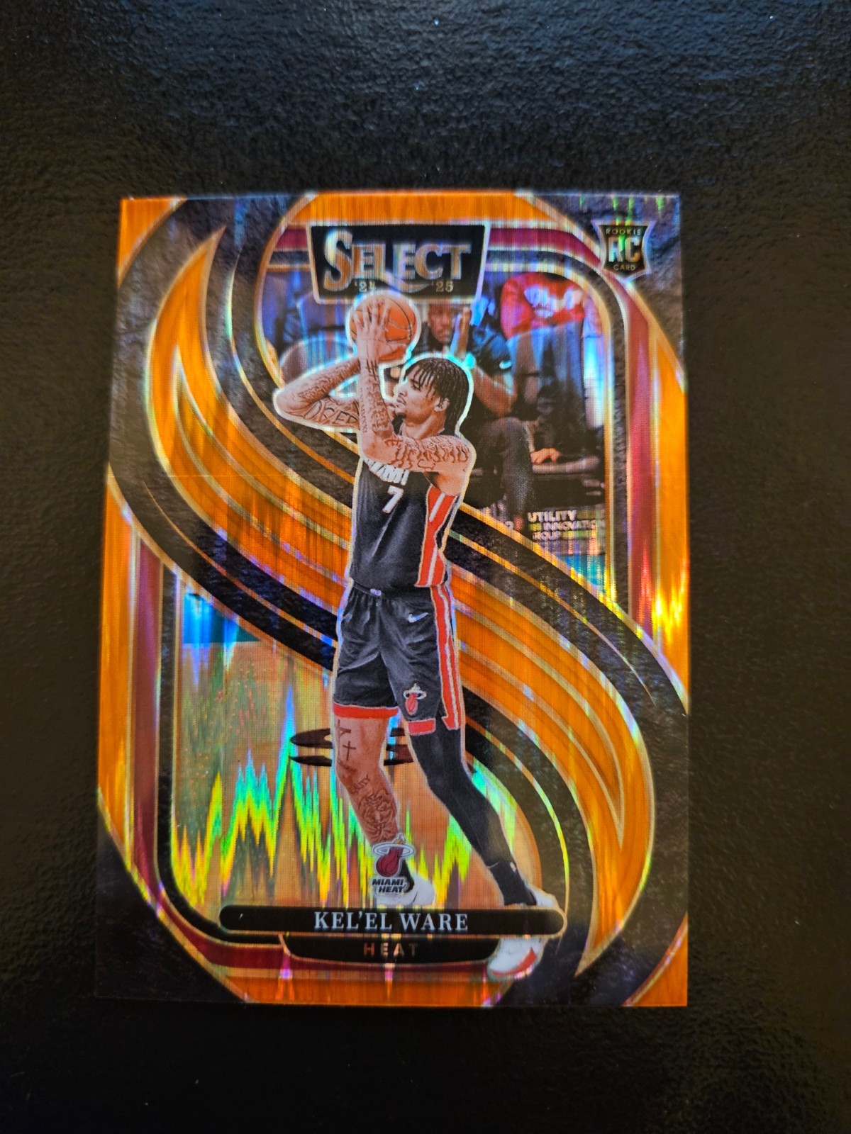 2024-25 Panini Select - Premier Level Kel'el Ware #191 Orange Flash Prizm (RC)