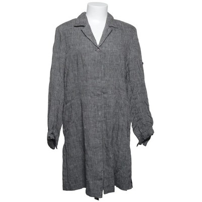 ExLindExLind, Mantel, Damen, Größe: 42, Grau, Leinen #DBx