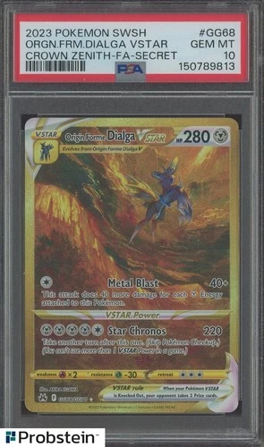 2023 Pokemon SWSH Crown Zenith #GG68 Origin Forme Dialga VSTAR PSA 10