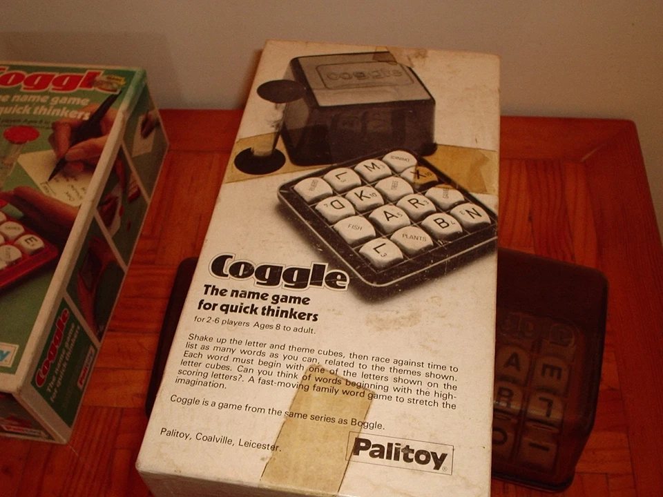 COGGLE AND BOGGLE DICE GAMES BY PALITOY WORD SEARCH FAMILY GAME VINTAGE - Image 3 of 4