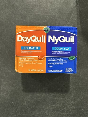 #ad Vicks DayQuil and NyQuil Cold and Flu Relief Liquicaps 48 Count $16.99