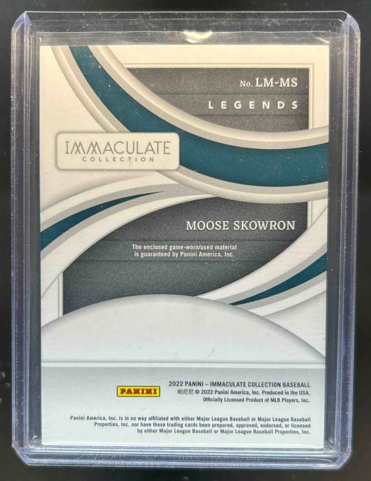 2022 Panini Immaculate Moose Skowron Legends Jersey #/99 Yankees - Image 2 of 2