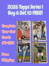 2026 Topps Series 1 Baseball Singles #1-200 You Pick Complete Your Set