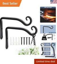 Elegant Multi-Purpose Plant Hangers - Hand-Forged, Rust Resistant, Set of 2
