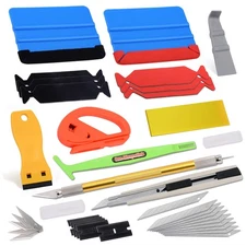 Car Wrap Tools Kit PPF Vinyl Wrap Squeegee Cutter Knife Bubble Pen