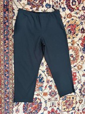 Eileen Fisher Petite Organic Cotton Stretch Black Pull On Slim Ankle Pants