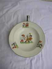 Kinder-Warmhalteteller mit Metallboden  vintage Motiv Zwerge