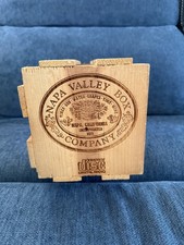 Vintage Napa Valley Box Company Wooden 20 CD Storage Crate Media Rack