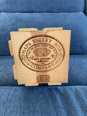 #ad #ad Vintage Napa Valley Box Company Wooden 20 CD Storage Crate Media Rack $17.95