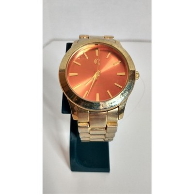 Women's C Brand Orange and Gold Tone Watch