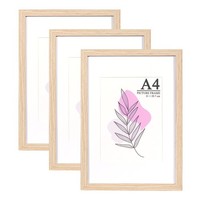 Bilderrahmen Set Holz Acrylglas Posterrahmen Urkundenrahmen Wandmontage 3Er Set