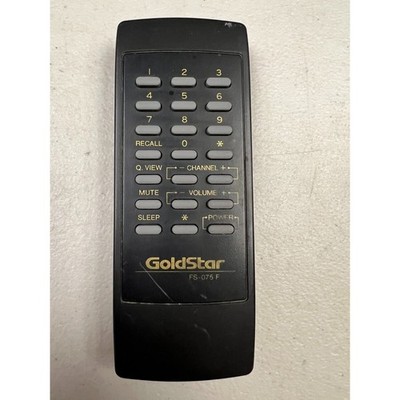 Genuine GOLDSTAR TV Original Manufacturer OEM REMOTE CONTROL FS-075 F Black