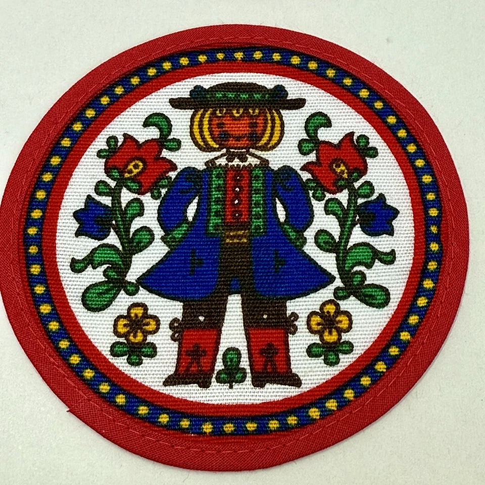 (7) Posavasos vintage de arte popular austriaco/alemano/holandés de los años 60 café té NUEVO Foto 4 de 4