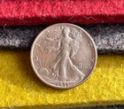 (#100691). Walking Liberty Half Dollar: 1935.  Unc/au++   (see video!)