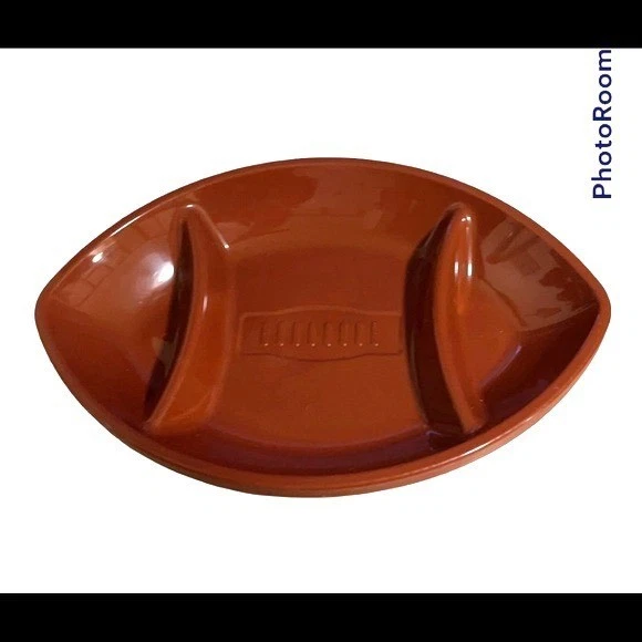 4~Large Football Chip & Dip tray for Snacks  Brown 17” - Image 2 of 4
