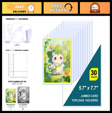 30 Pack 5x7 Top Loader for Jumbo Cards Photos - Clear Rigid Protectors, Scratc