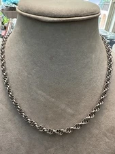 VTG EMMONS 16” MULTI-LINK SILVER CHOKER NECKLACE-COSTUME JEWELRY