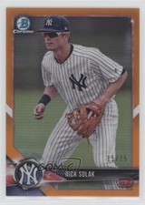 2018 Bowman Chrome Prospects Orange Refractor 15/25 Nick Solak #BCP104 fc1