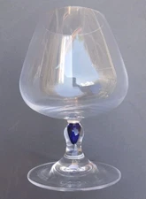  Courvoisier Crystal Cognac Glass / Snifter with Blue Drop Stem 