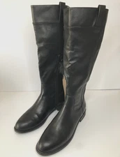 NEW Frye and Co. Womens Giovanna Stacked Heel Riding Boots Size 10 M Black $115