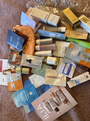 Skincare/fragrance Samples: INITIO, Clarins, ILIA, Isdin, Guerlain, Glow Recipe 