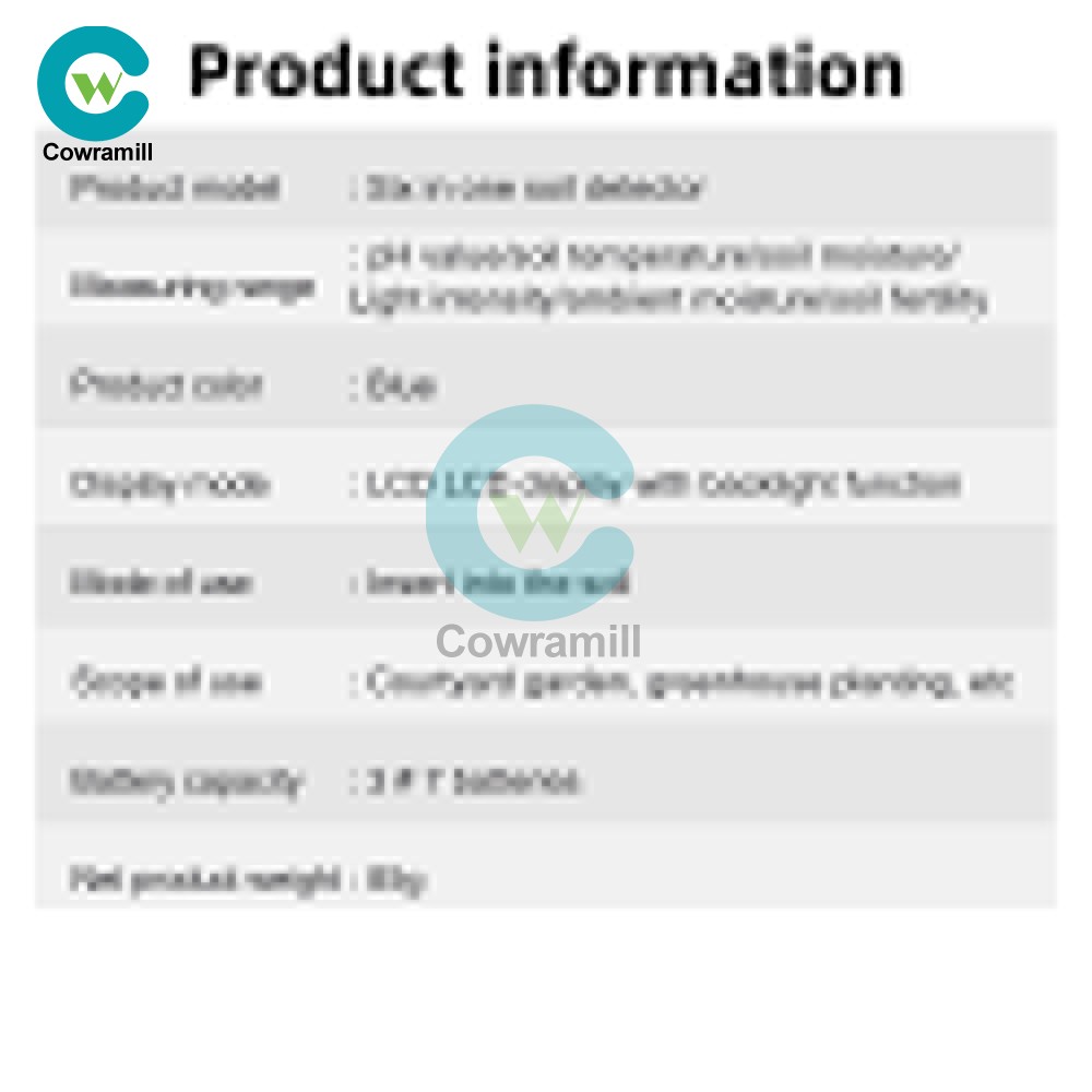 6 IN 1 Digital PH Tester LCD Soil Moisture Fertility Sunlight Temperature Tester