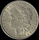 1889 $1 Morgan Silver Dollar 90% Fine Silver AU Almost Uncirculated