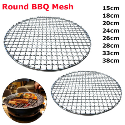 Edelstahl Barbecue BBQ Grill Roast Mesh Antihaft Rund Form Backform