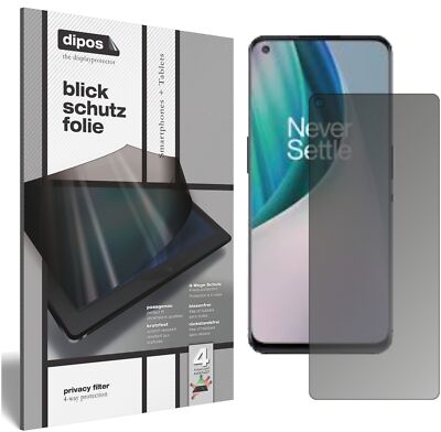 OnePlus Nord N10 5G Blickschutzfolie matt Schutzfolie Folie Display Schutz dipos