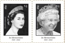 Pitcairn Islands 2023 - Queen Elizabeth II, in Memoriam Se-Tenant Pair - MNH