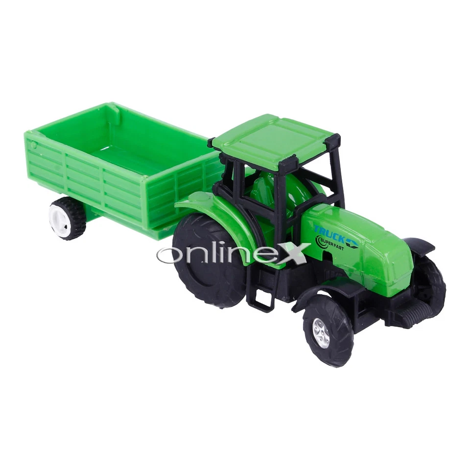 Tractor con Remolque Verde Juguete Original y Divertido Entrega 24-48h a1745 - Imagen 2 de 4