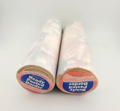 Mayfair VTG Lot of 2 Rolls Wallpaper Borders for Arts and Crafts or Home Decor