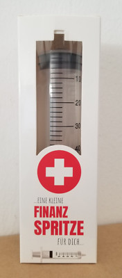 * Finanzspritze Geschenkartikel  Set 15x3cm, NEU und OVP