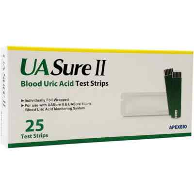 3 BOXES UASure II Uric Acid Test Strips UA Sure Original Box of 25