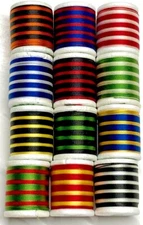 GUDEBROD Rod Winding Nylon Dual-Color Space Dye 50 Yard Spool Type E - You Pick