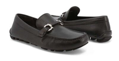 11.5 E Salvatore Ferragamo driving moccasins Ferragamo - Front Chocolate Leather Driver | Mitchell Stores main image 3