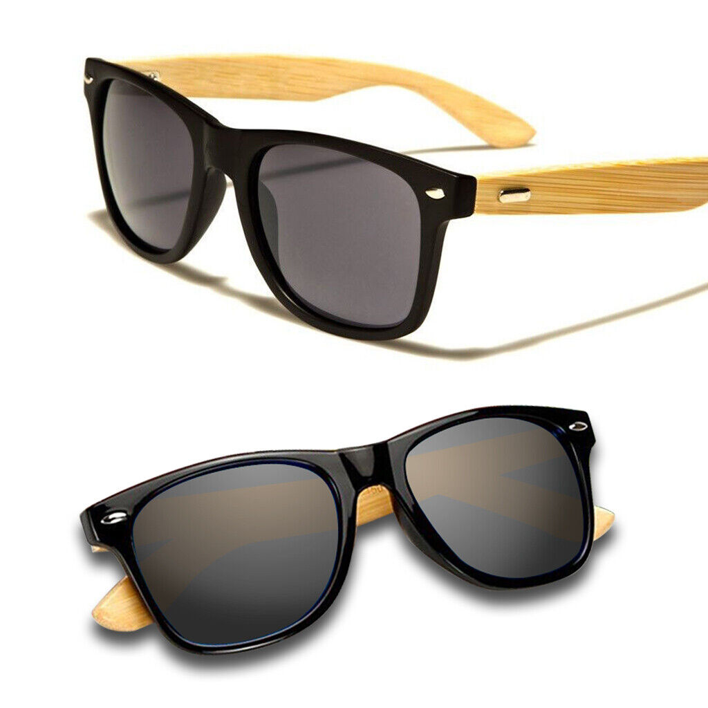 Bamboo Sunglasses Wooden Mens Womens Retro Vintage Wood Mirror Polarized Glasses