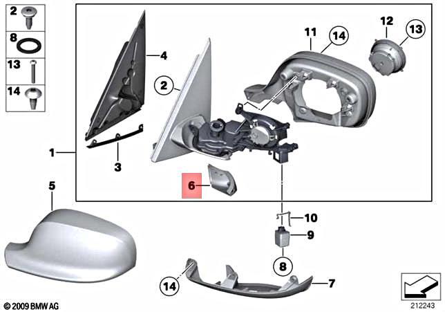 Genuine BMW X3 E83 X3 1.8d 2.0d 2.0i Set Of Covers Mirror 