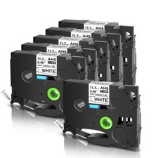 Heat-shrink Tube Label Tape Compatible for Brother HSe-231 11.7mm PTE550W 6Packs