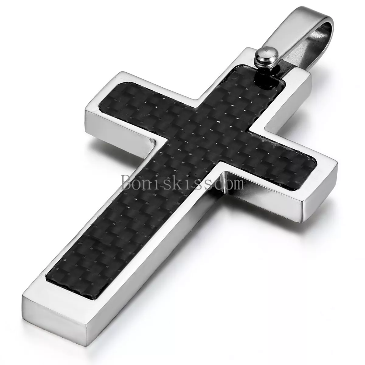 Mens carbon shop fiber cross necklace
