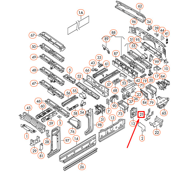 Support d'échappement arrière d'origine pour Volkswagen Crafter 2E 2E3802237