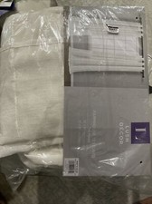 Farmhouse Textured Grommet Sheer Window Curtain 2 Panels White 38x95 120