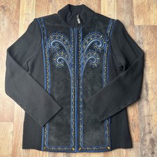 Vintage Bob Mackie Wearable Art Suede Leather Jacket Women's Xs Western Nwt 5097