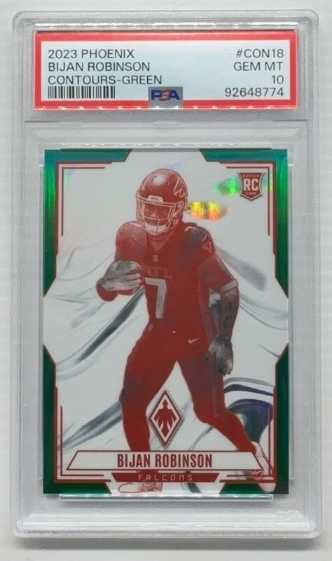 Bijan Robinson Panini Phoenix Contours #CON18 Green