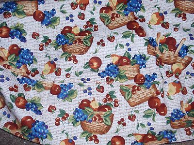 Longaberger Liner, FRUIT & BASKETS Fabric, Fits the ''LITTLE LAUNDRY, NEW!!!