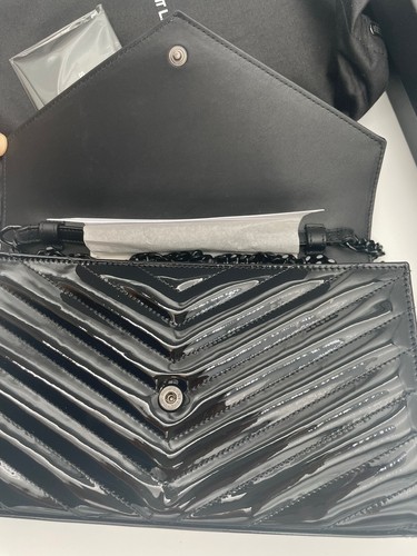 $1890 New Saint Laurent YSL Medium WOC Chain Wallet Patent Leather Purse Bag Box - 第 11/11 張圖片